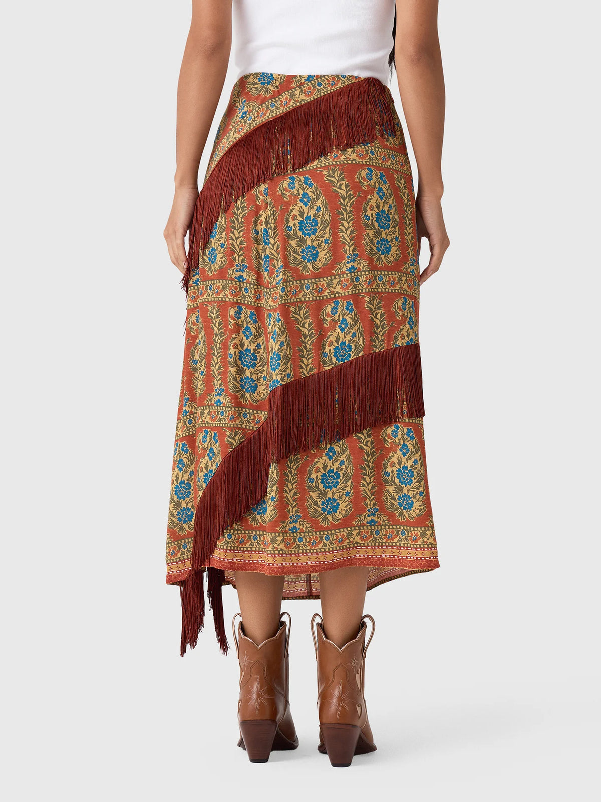 Allyne Skirt in Amber Glen Brown by Hunter Bell