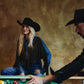 Stetson Fringe Denim Western Shirt Womens