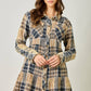 Acid Washed Tiered Coat Dress