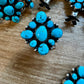 Complete Squash Blossom Set – Kingman Turquoise – Sterling Silver – Navajo Made by Wilson Dawes