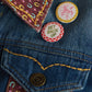 Country Club Denim jacket with Get Back Up button.