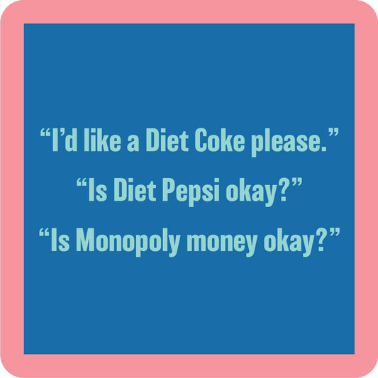 COASTER Diet Coke | Funny Party Gift | Home Bar Decor