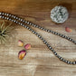 34 inch Necklace - 8-10 mm & 5 mm saucer Sterling Silver Pearls