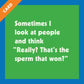 CARD Sperm | Funny Party Gift | Kitsch Greeting Cards