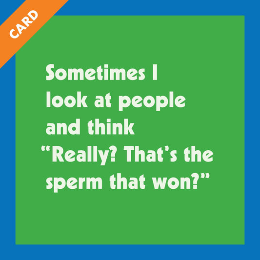 CARD Sperm | Funny Party Gift | Kitsch Greeting Cards