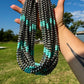 Sterling Silver Pearl & Blue Turquoise Necklace – 19"