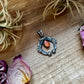 Naja Pendant with Orange & Purple Spiny Oyster – Sterling Silver – Native Made by KB