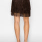 Short Layered Fringe Tiered Skirt – 4845BROWN