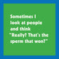 CARD Sperm | Funny Party Gift | Kitsch Greeting Cards