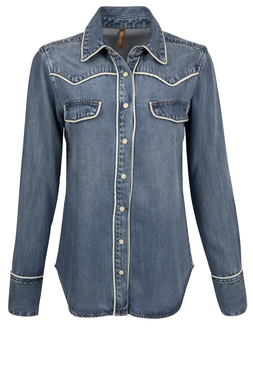 Piped Denim Shirt by Stetson