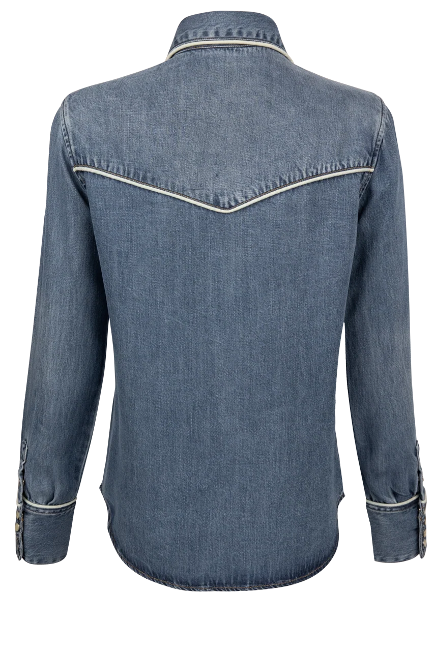 Piped Denim Shirt by Stetson