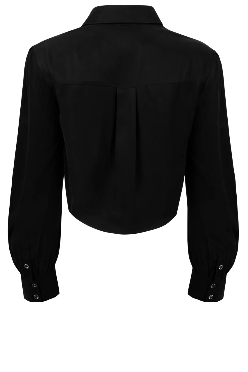 Marlowe Blouse in Washed Black by Folk Saint - Regular Length