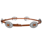 Lucky Gem Club Knotted Boho Western Concho Belt - Brown
