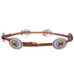 Lucky Gem Club Knotted Boho Western Concho Belt - Brown