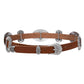 Americana Concho Belt in Authentic Brown Leather