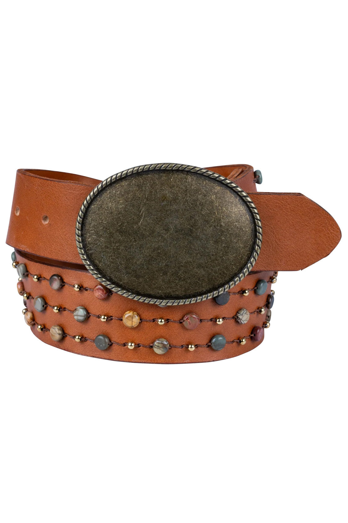 Picasso Jasper Multi-Stone Belt - Brown