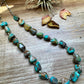 27-Inch Necklace – Natural Shell & Turquoise Nuggets