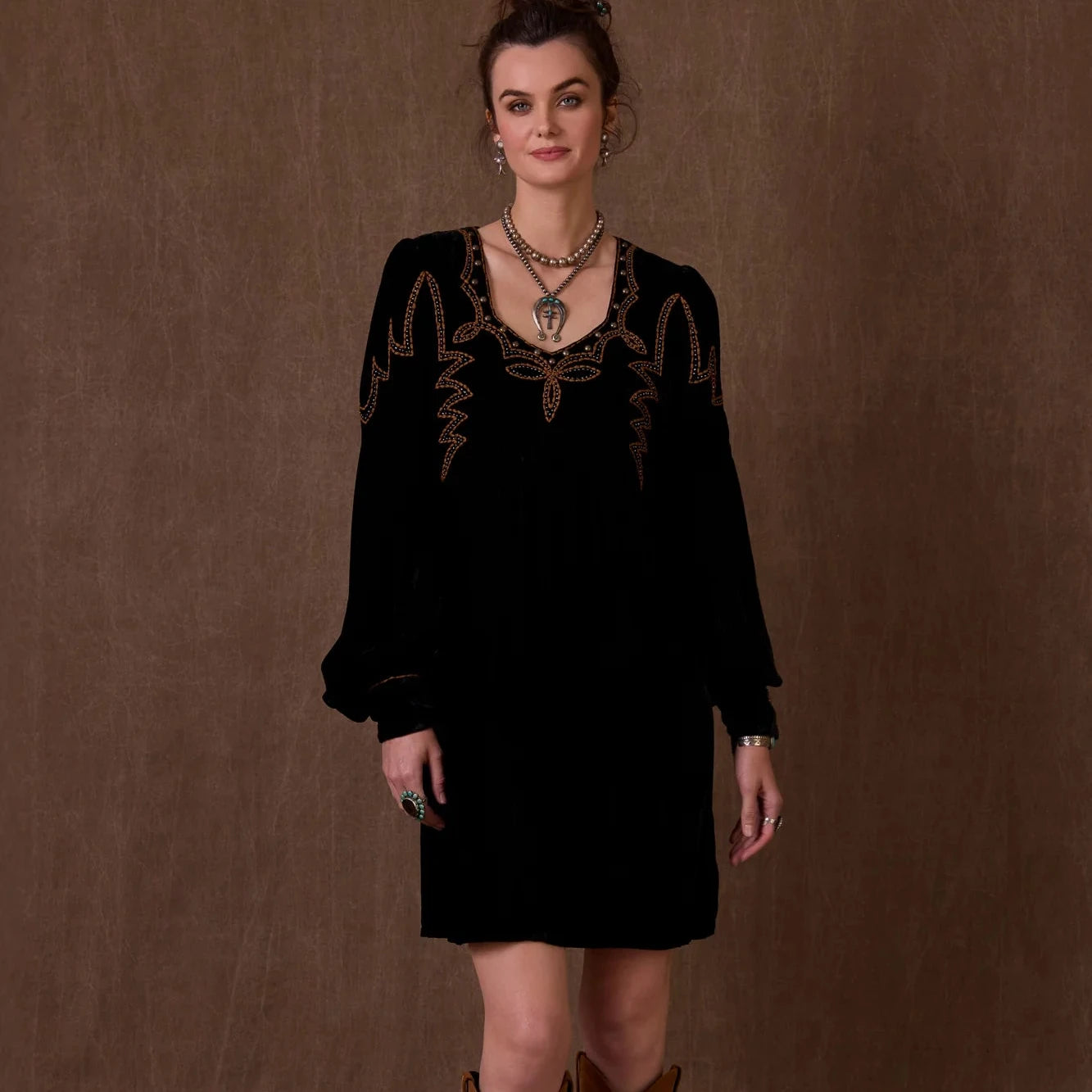 Clarissa Dress in Black by Double D Ranch