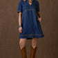 Remuda short denim dress with brown boots