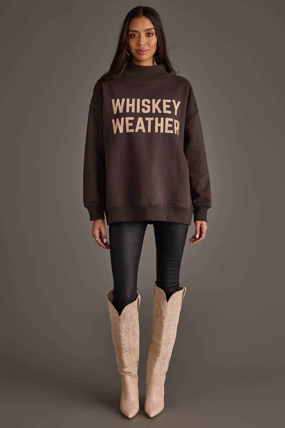 Dark Gray Whiskey & Bourbon Reversible Sweatshirt