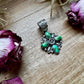 Flower Pendant with Sonoran Gold Turquoise – Option 2 – Sterling Silver