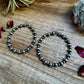 Hoops Sterling Silver Pearls earrings 6 and 3 mm