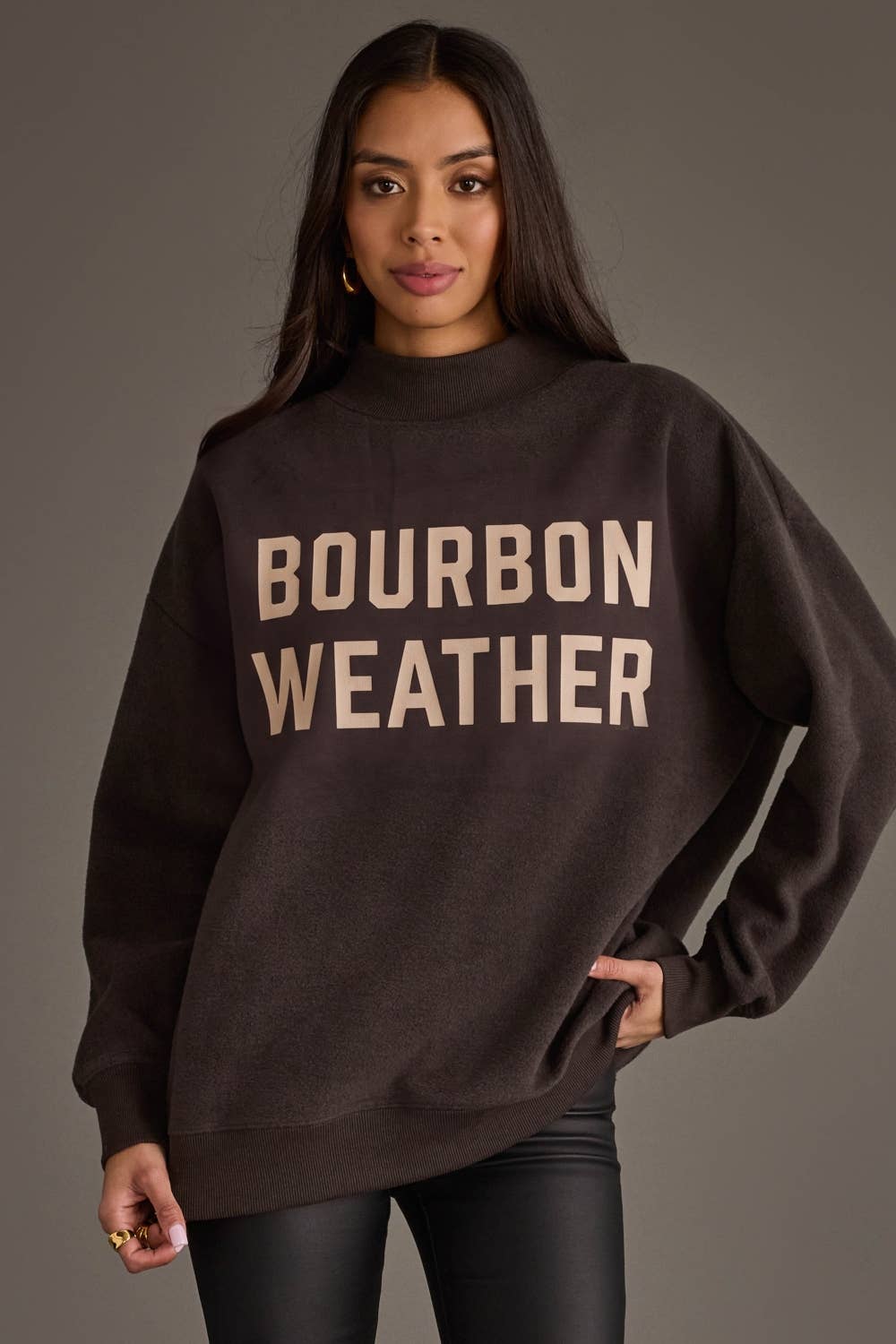 Dark Gray Whiskey & Bourbon Reversible Sweatshirt