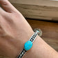 Sterling silver bangle Bracelet with kingman turquoise