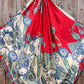 Patriotic Red & Navy Paisley Wild Rag Scarf