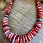 Red-Orange Spiny Oyster Graduated Necklace – 23"