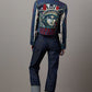 Lady Liberty Biker Jacket Indigo Blue by Double D Ranch