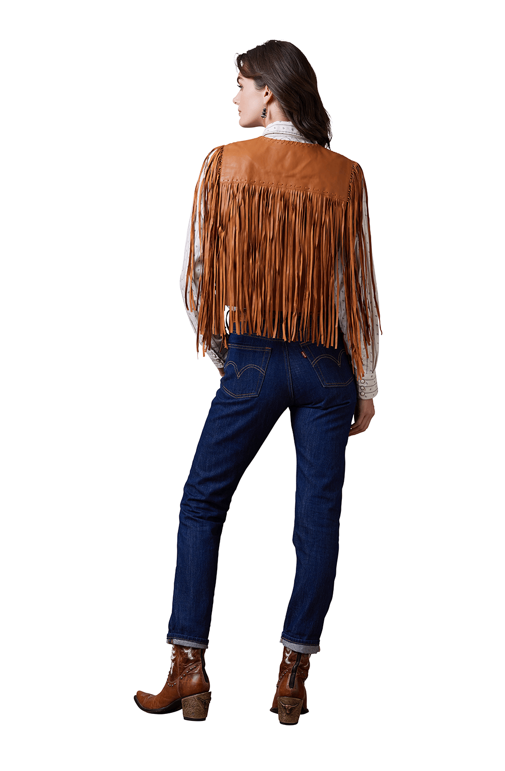 Sonora Vest in Black Cayenne Leather by Double D Ranch