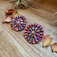 Giant Cluster Earrings – Pink Dahlia Color & Sterling Silver - One of a kind