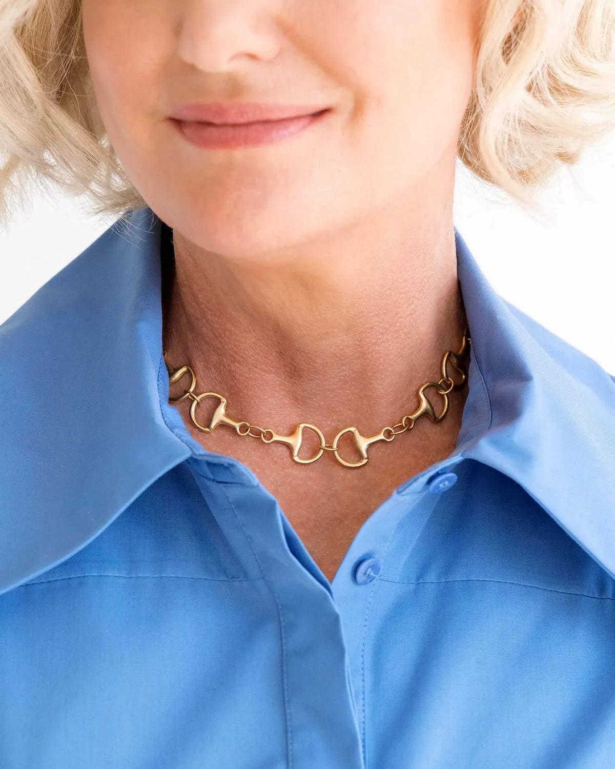 Gold Horse Bit Necklace by Susan Shaw