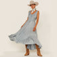 Ash Gray Lace Front Sleeveless Dress for Country Girls at Bourbon Cowgirl