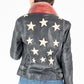 Christy RF Star Detail Leather Jacket
