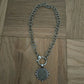 Horse with Horseshoe Coin in Bezel Chain Necklace