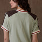 Decoder Ring Top shirt on model