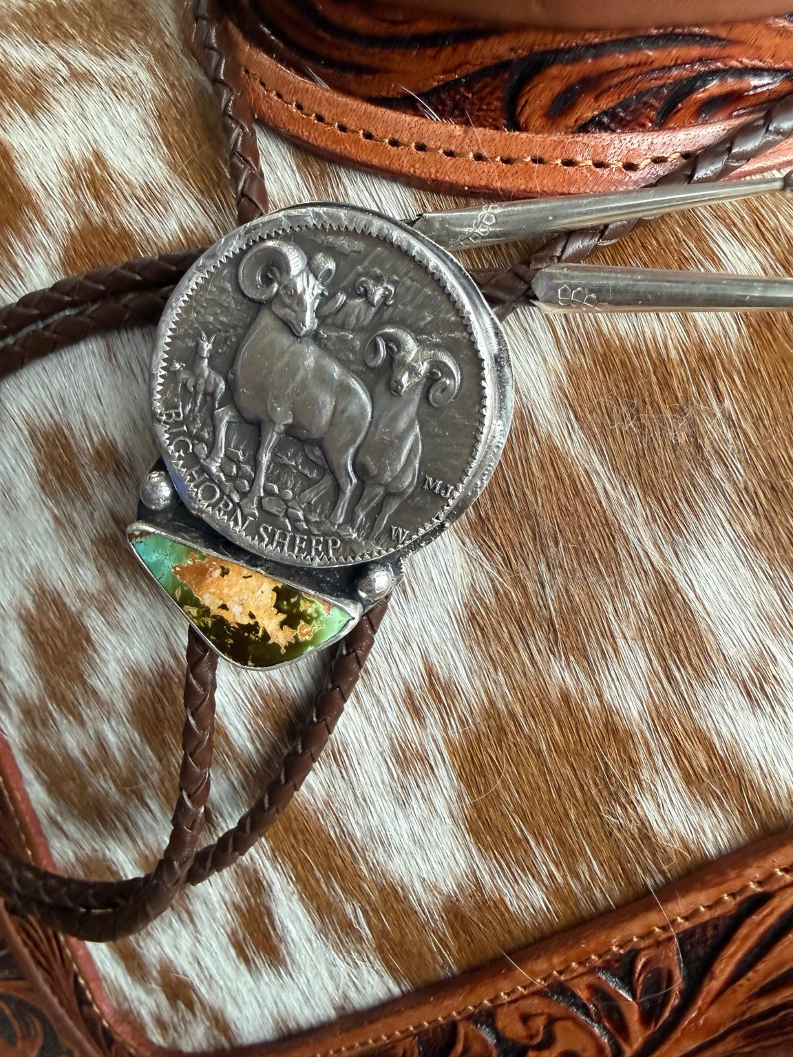 Bighorn Sheep Heritage Bolo | Vintage Medallion Series
