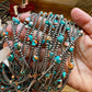 Mixed Turquoise & Spiny Oyster Necklace – 3mm Sterling Silver Pearls