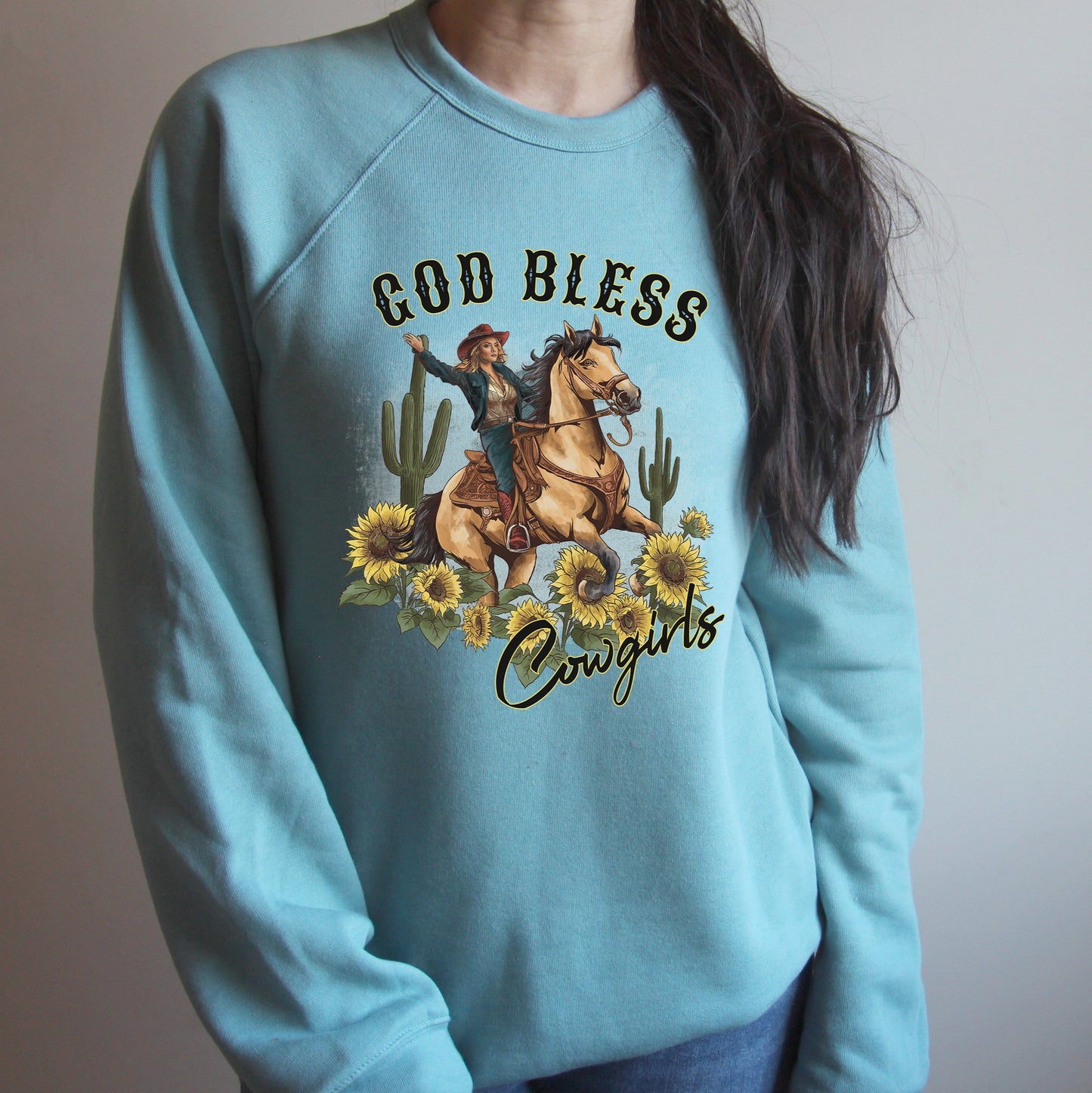 God Bless Cowgirls Crew Sweatshirt by Bourbon Cowgirl