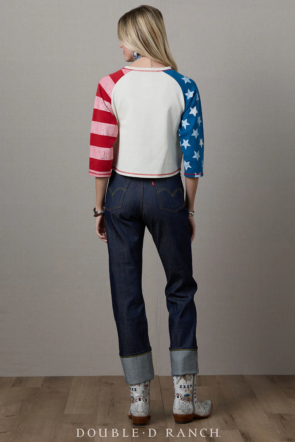 Lady Liberty Top in Bone by Double D Ranch