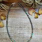 Sterling Silver Pearl & Green Heishi Turquoise Necklace – 19"