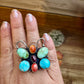 Butterfly Ring - Adjustable - Mix Stone & Sterling Silver III