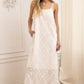 Embroidered Eyelet Cami Maxi Dress