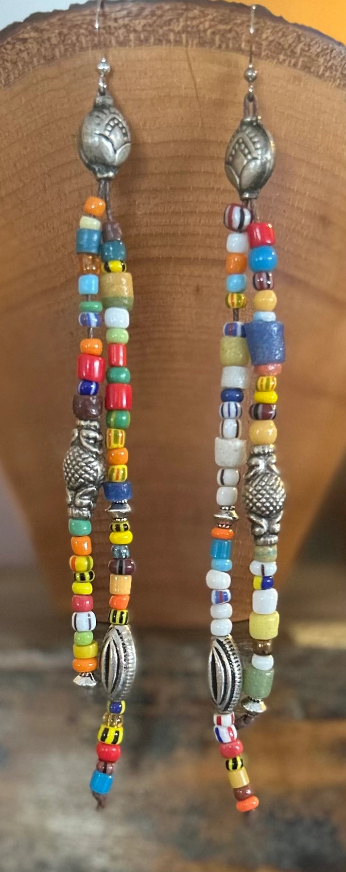 Multicolored Beaded Earrings by Amy Kaplan