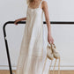 Romantic Tiered Woven Maxi with Lace Trim Dress