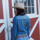 Hart Shirt in Washed Blue by Tasha Polizzi