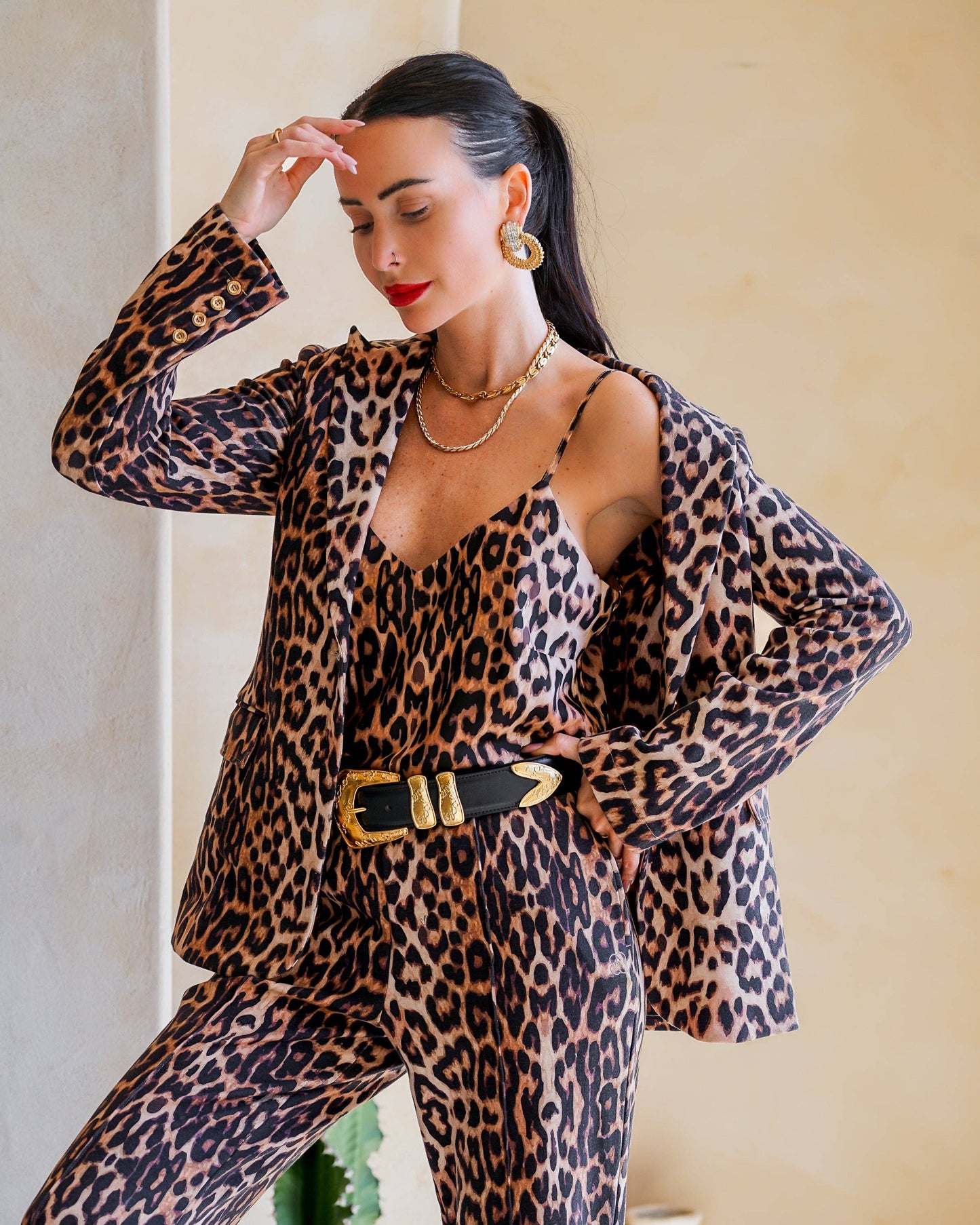 Kravitz Interlock Blazer Leopard by Care Tucker