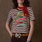 Texas Toupee Top striped tee shirt
